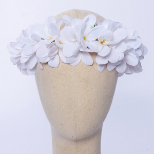 Fabrik Lieferant KN-he009s 50CM künstliche Samt Plume ria elastische Stirnband Hawaii Frauen Kopf bedeckung Hula Mädchen Krone Blume <span class=keywords><strong>Galand</strong></span> - Product Image 4
