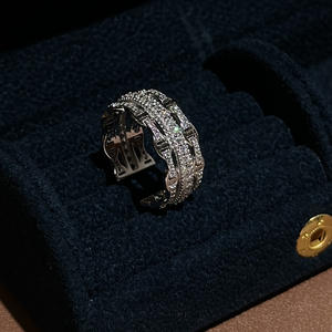 Anneau de nez en argent pur S925, design de niche ancien, 18K, simple, tendance, vintage, micro-zircon incrusté, pour le port au bureau - Product Image 5