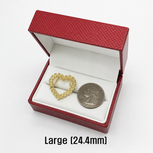 Anillo de Oro de 14k con Diseño Clásico Nugget, Marco de Corazón Estilo Rollie, Anillo Hip Hop para Mujer, Regalo de Aniversario o Fiesta - Product Image 3
