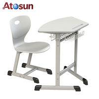 Ensembles de bureaux et chaises modernes de haute qualité pour étudiants, mobilier scolaire primaire en métal, vente en gros