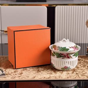 Vaisselle en céramique de style luxueux - Style américain créatif, marmites à soupe polies, intérieur antiadhésif, couvercle en céramique - Lavage à la main uniquement - Product Image 3