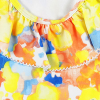 Maillot de bain une pièce à volants pour filles, motif Floral, culotte tanga, Bikini pour la plage