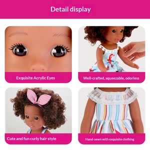 Muñeca Negra Africana de 41 cm, Muñeca Inteligente de Vinilo que Habla, Juguete Infantil, Compañera de Sueño Relajante para Niñas de 0 a 24 Meses - Product Image 5