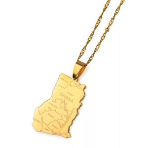 Colliers avec pendentif carte de la <span class=keywords><strong>Tanzanie</strong></span> pour femmes, charme ethnique patriotique, collier personnalisé en acier inoxydable, carte du pays, bijoux de <span class=keywords><strong>voyage</strong></span> - Product Image 4