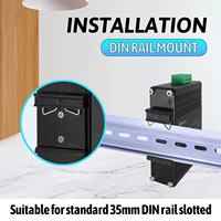 Commutateur Ethernet PoE Gigabit non géré, 4 ports RJ45 + 1 port SFP, entrée 12~48V DC, montage sur rail DIN