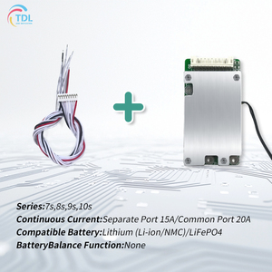 Sistema de gestión de batería <span class=keywords><strong>BMS</strong></span> <span class=keywords><strong>7S</strong></span> 8S 9S 10S 15A <span class=keywords><strong>20A</strong></span> para NMC Li-ion LiFePO4 <span class=keywords><strong>BMS</strong></span> con puertos comunes y separados - Product Image 4