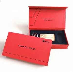 Tarjeta de membresía de lujo, caja de regalo para Vip Gutschein, color rojo personalizable, embalaje de tarjeta de crédito - Product Image 2