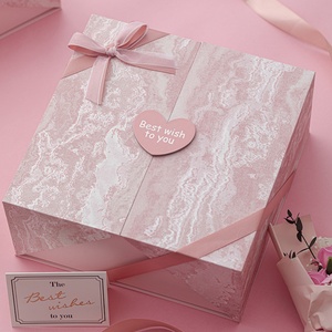 Luxury Magnetic Closure Cardboard <b>Gift</b> <b>Box</b> Sponge Lining Recyclable Custom Logo Eco-Friendly Pink Packaging for Small Business - Product Image 5