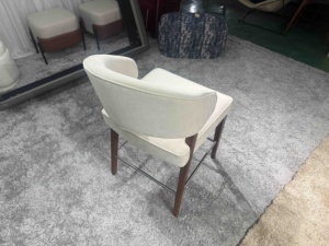 เก้าอี้บาร์ทรงสูงหรูหราทันสมัยสำหรับโรงแรม คาเฟ่ ร้านอาหาร เฟอร์นิเจอร์ไม้หุ้มเบาะพร้อมพนักพิงสบายสำหรับร้านกาแฟ - Product Image 2