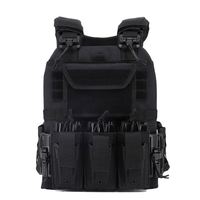 Gilet tactique de combat à dégagement rapide, porte-plaques, compatible Molle, pour équipement divers