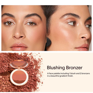 Palette de fard à joues bronzante à usage multiple Professional <span class=keywords><strong>Butter</strong></span> Luminous Note Makeup Foundation Blushing <span class=keywords><strong>Bronzer</strong></span> Duo For Black Skin - Product Image 5