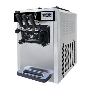 Machine à glace molle électrique en acier inoxydable, 3 saveurs, pour restaurants et cantines - Product Image 1