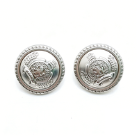 Bouton de blazer en laiton doré gaufré, bouton-pression uni à coudre pour costume ou manteau pour homme, boutons de manteau en métal doré pour la couture