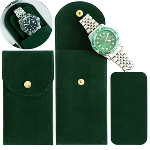 Estuche de terciopelo de lujo para reloj, bolsa de almacenamiento vintage para reloj, funda suave para reloj para viajes de negocios - Product Image 1