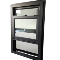 PENJOY Fenêtres à battants verticaux en alliage d'aluminium de style américain classique, fenêtres à double battant, quincaillerie de marque américaine