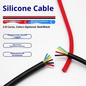 Cable de Silicona Multifilar de 2-8 Núcleos, 600V, Cobre Estañado Trenzado, IP65 Industrial, 2.5mm, Alta Temperatura 200C, Eléctrico - Product Image 2