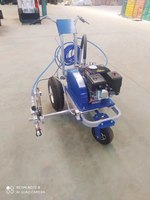 Yucheng Machine de marquage routier électrique pure à poussée manuelle de précision, 4,3 CV, 72 kg, pulvérisateur de lignes routières à froid, haute efficacité