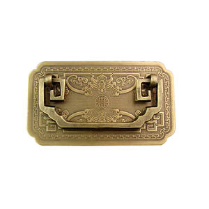 Chengyu Manija de murciélago de cuatro lados Muebles chinos antiguos Cajón clásico de cobre puro Engrosado Todo cobre - Product Image 5