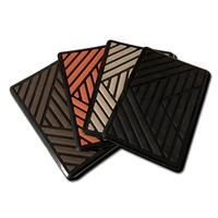 Tapis de voiture en fourrure rose, accessoire à motif carré, doublure de sol, tapis de talon, Machine à coudre