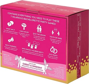 Pacchetto di <span class=keywords><strong>addio</strong></span> <span class=keywords><strong>al</strong></span> <span class=keywords><strong>nubilato</strong></span>-7 divertenti giochi per <span class=keywords><strong>addio</strong></span> <span class=keywords><strong>al</strong></span> <span class=keywords><strong>nubilato</strong></span> (<span class=keywords><strong>Quiz</strong></span> The Groom, Bach Charades, non ho mai, chi sa la sposa migliore? - Product Image 2