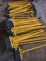 Pelle de nettoyage multifonctionnelle, grattoir pour le nettoyage des sols avec long manche en métal, lame de truelle en acier au carbone de 15 cm