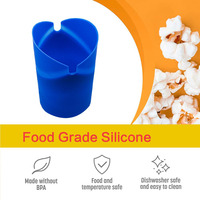 Machine à Popcorn en Silicone Sans BPA, Bol Pliable, Appareil à Popcorn pour Micro-ondes, Seau à Popcorn en Silicone