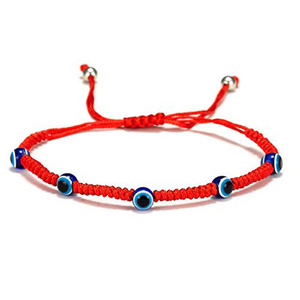 Cuerda trenzada hecha a mano de <span class=keywords><strong>Kabbalah</strong></span> <span class=keywords><strong>Hamsa</strong></span>, brazalete de protección de mano, amuleto de la suerte ajustable, joyería de amistad, ojos malvados - Product Image 3
