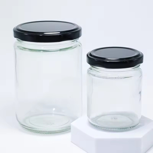 Offre Spéciale – Bocaux en Verre Ronds Transparents à Large Ouverture pour Confiture, Miel, Cornichons et Sauces, avec Couvercle Métallique – 250 ml, 500 ml, 8 oz, 16 oz - Product Image 2