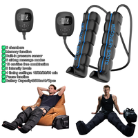 Capteur de pression intégré, ajustement automatique de la force, écran LCD, 8 niveaux d'intensité, mode mémoire, bottes de compression d'air pour les jambes