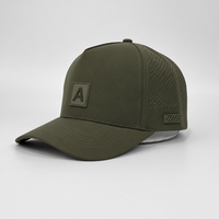 Casquette de golf personnalisée avec logo en silicone, 5/6 panneaux, en nylon perforé au laser, casquette de sport