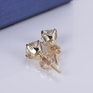 Boucles d'oreilles bijoux en or jaune moissanite 14K 0,8 ct personnalisées par <span class=keywords><strong>Messi</strong></span> - Product Image 4