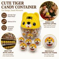 Pot Distributeur de Bonbons Gélifiés en Forme de Tigre avec Bonbons Gélifiés en Forme de Tigre Remplis de Confiture pour Fêtes, Cadeaux, Vente en Gros et au Détail