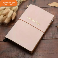 Carnet de voyage en cuir véritable ciré fait main, couverture rigide, rechargeable, journal TN, logo personnalisé, agenda vintage à feuilles mobiles