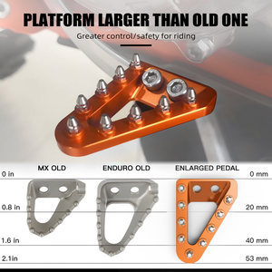 NICECNC Plaque de marchepied de frein à pied plus large pour KTM 125-500 XC/XCF/XCW/SX/SXF/EXC/EXCF/TPi/<span class=keywords><strong>6D</strong></span> 2017-2019 2020 2021 <span class=keywords><strong>2022</strong></span> - Product Image 4