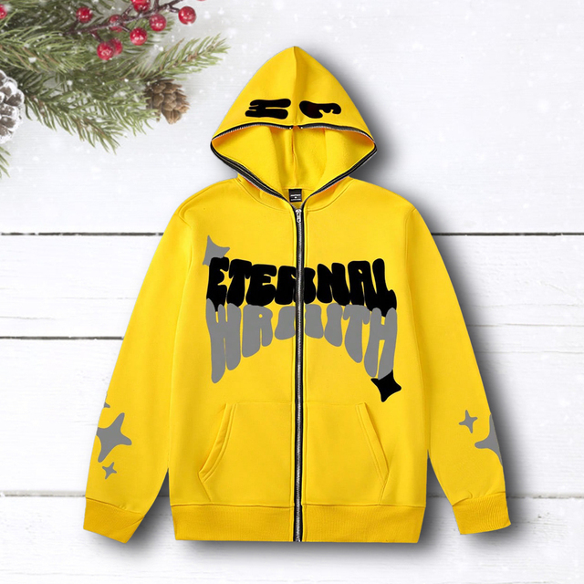 Factory Wholesale Custom Men's and Women's Hoodies Street Hip Hop Style Printed Zip Sweatshirts ODM Fabric Designer Pattern