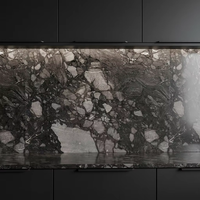 Losa de Mármol Gris Breccia Natural para Proyectos de Ingeniería Hotelera, Encimeras de Cocina, Muebles de Baño, Revestimiento de Paredes y Pisos