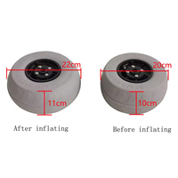 Roue pneumatique en polyuréthane PU de 9 pouces, roue de plage, roue de ballon de sable pour chariot de kayak, canot, chariot, en vente