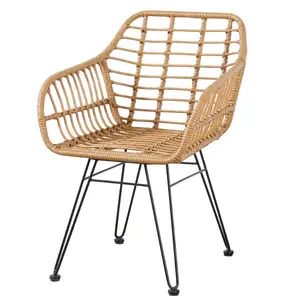 Großhandel moderne Cafe Outdoor Garden stapelbare Restaurant gewebte Pfau Kunststoff Rattan Wicker Esszimmers tühle für die Hochzeit