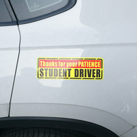 Aimant personnalisé premium autocollant de voiture réfrigérateur aimant signe réfléchissant sécurité nouvel étudiant conducteur voiture aimant signes
