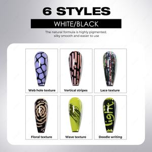 JTING Nouveau Style 5G Vernis Gel Poking Blanc et Noir avec Base Coat Poking Offerte, Vernis à Ongles Gel Poking Design Gratuit, Gel Dentelle OEM - Product Image 4