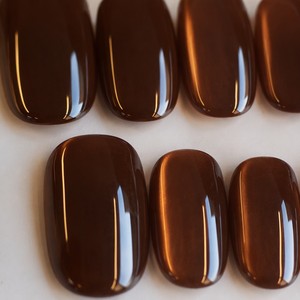 Brown Matte Press on <b>Nails</b> Set Vegan Non Toxic Long Lasting Fake <b>Nail</b> <b>Extensions</b> for Salon and DIY - Product Image 3