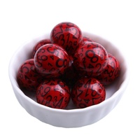 20mm yeni Gumball moda tıknaz katı baskı numarası boncuk takı kolye yapımı için akrilik boncuk