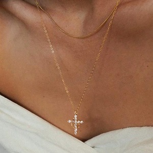 Baptism Gift for BoysCross Border Multi Expert <b>Small</b> MOQ Welcome Pav Setting Steel Hollow Link <b>Weight</b> - Product Image 5