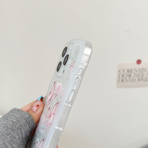 Funda de teléfono transparente con estrellas brillantes y mariposas para iPhone 16E 11 12 13 14 15 16 Pro Max, carcasa a prueba de golpes con bordes ondulados de TPU suave - Product Image 3