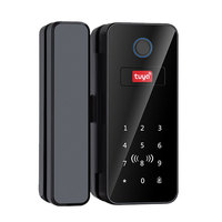 Serrure de porte intelligente sans perçage, serrure de porte biométrique à empreintes digitales et mot de passe, serrure de porte intelligente pour bureau, application intelligente Tuya