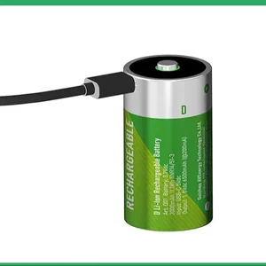 Baterai Lithium Oem ukuran D 1.5v baterai D isi ulang untuk teleskop