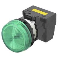 Indicateur miniature vert M22n-bn-tga-gd-p, terminaison à sertir 110 V, cadre vert 22 mm, IP66, série M22n, neuf, en stock
