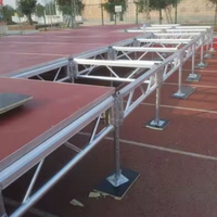 Plateforme de scène en alliage d'aluminium robuste, taille personnalisable pour les événements en plein air, mariages, concerts, structures de scène DJ