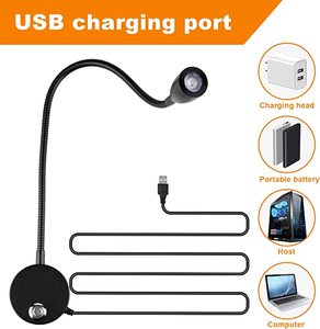<strong>Reading</strong> <strong>Lamp</strong> Wall Mounted Bedside <strong>Lamp</strong> Touch 3W Dimmable LED <strong>Reading</strong> <strong>Lamp</strong> <strong>Bed</strong> with Switch USB Flexible Gooseneck <strong>Reading</strong> Light - Product Image 2