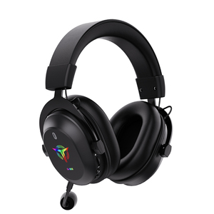 Rambotech Metal Chipset Wireless Gaming Headphone With External <b>Microphone</b> 25MS Low Latency RGB Lighting Over Ear Design - Product Image 5